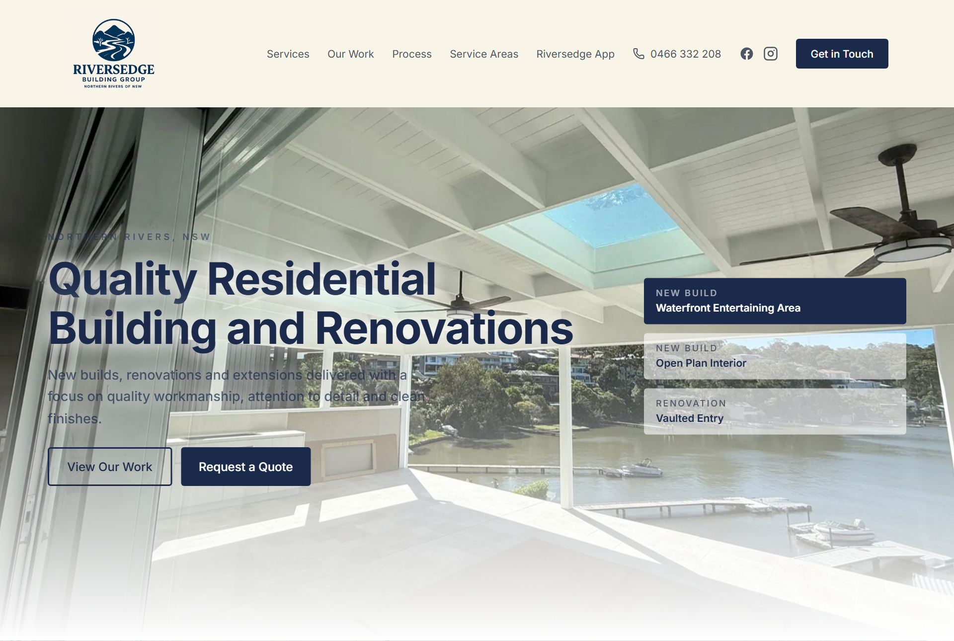 Riversedge Building Group website