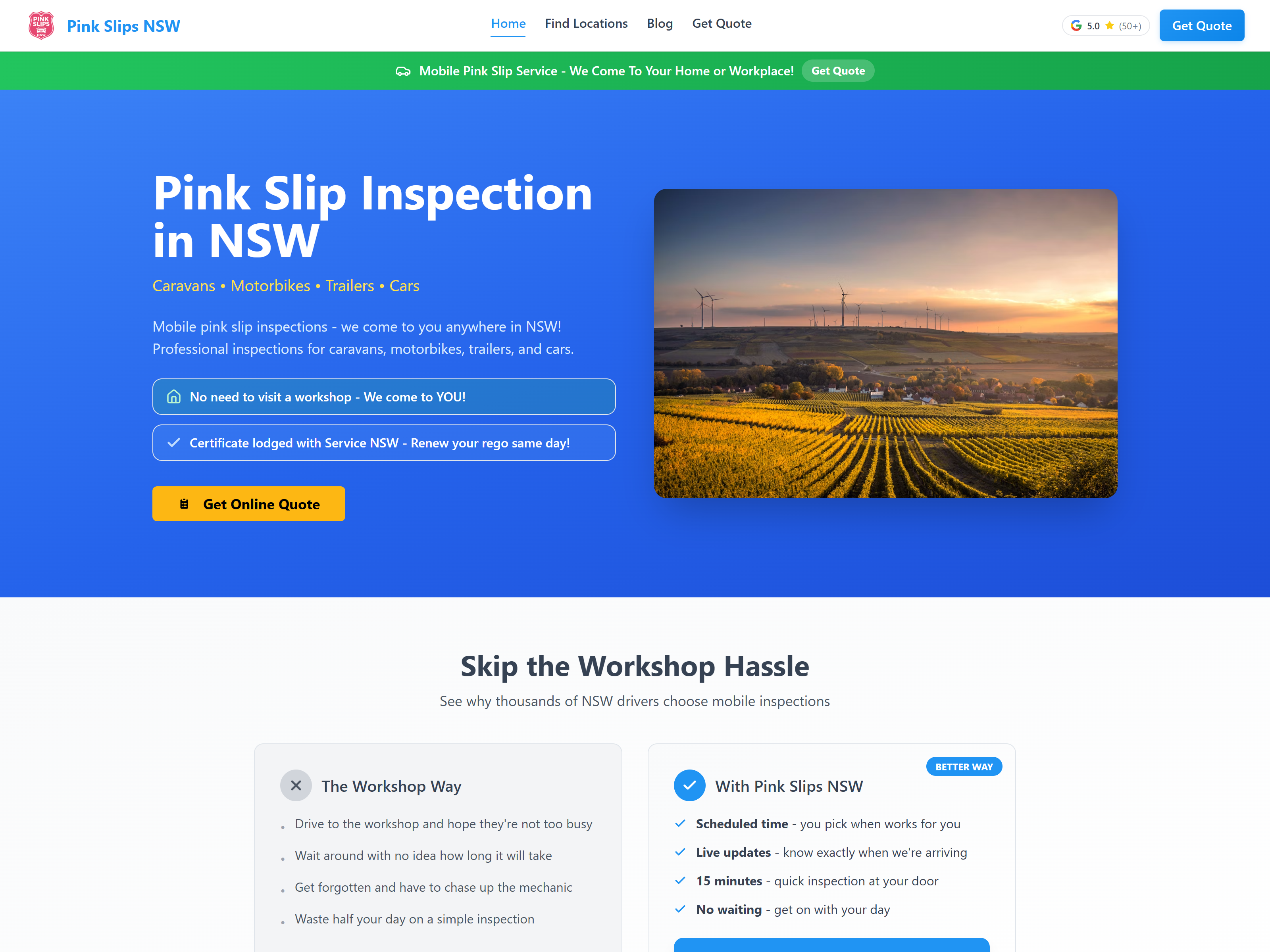 Pink Slips NSW admin platform