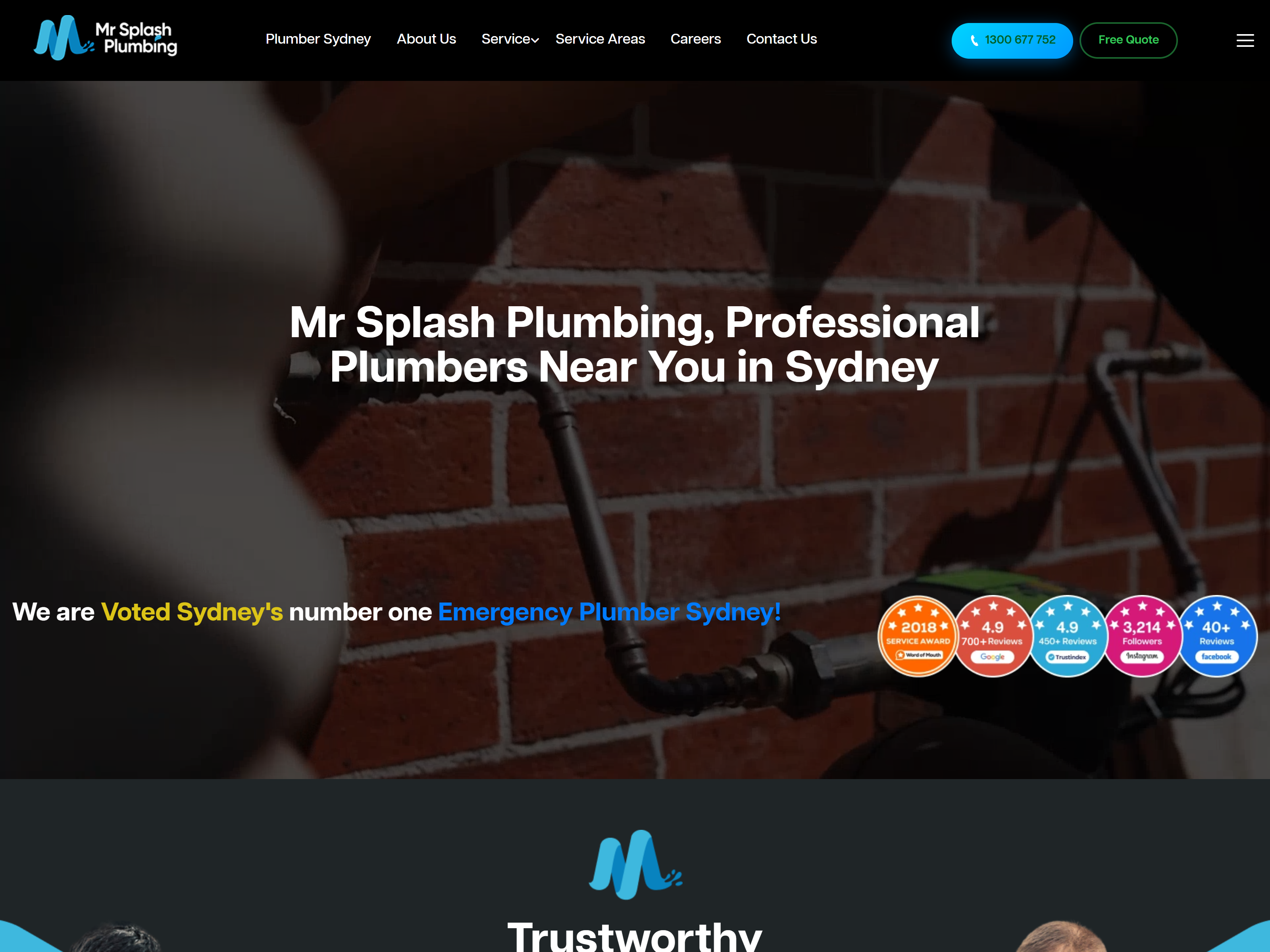 Mr Splash Plumbing homepage