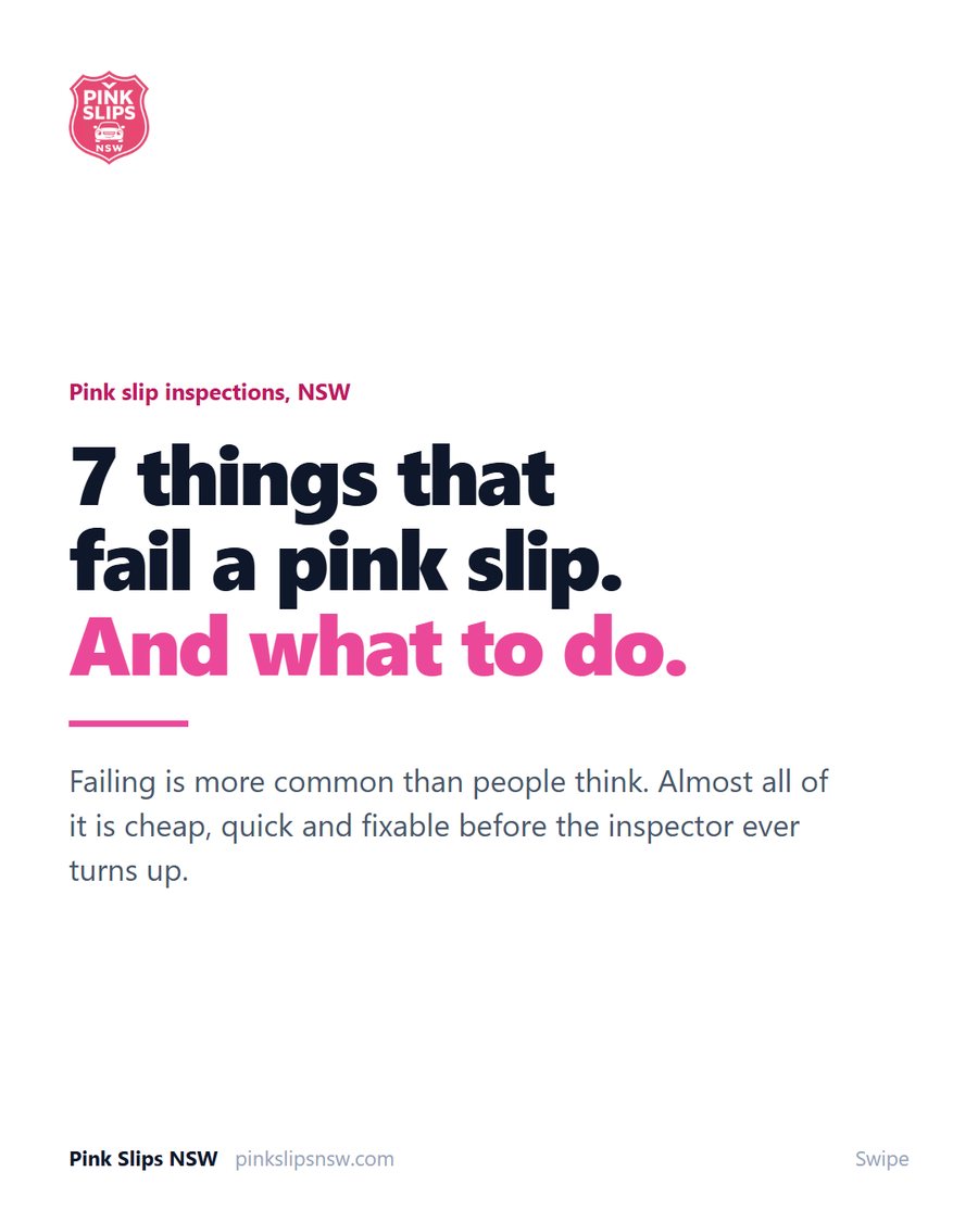 Pink Slips NSW September 2026 social asset, carousel / cover