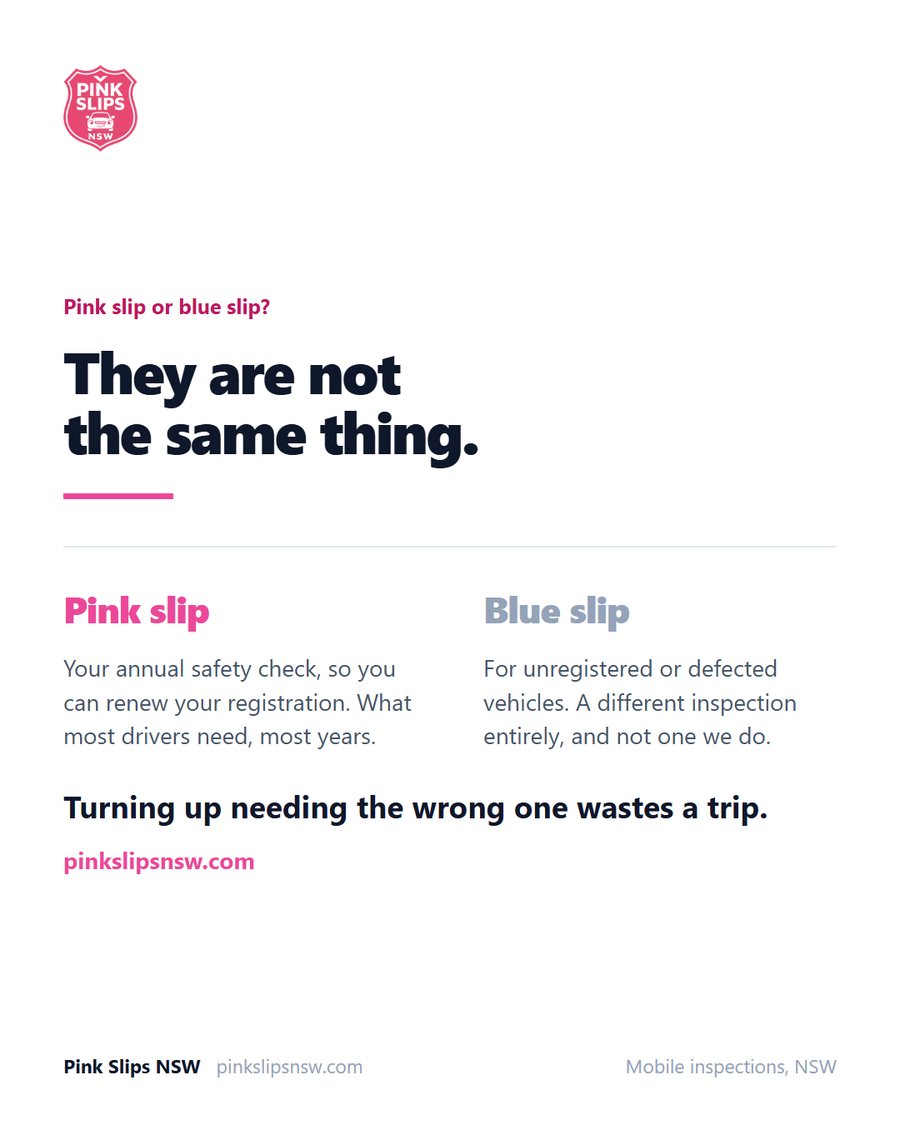 Pink Slips NSW September 2026 social asset, single image