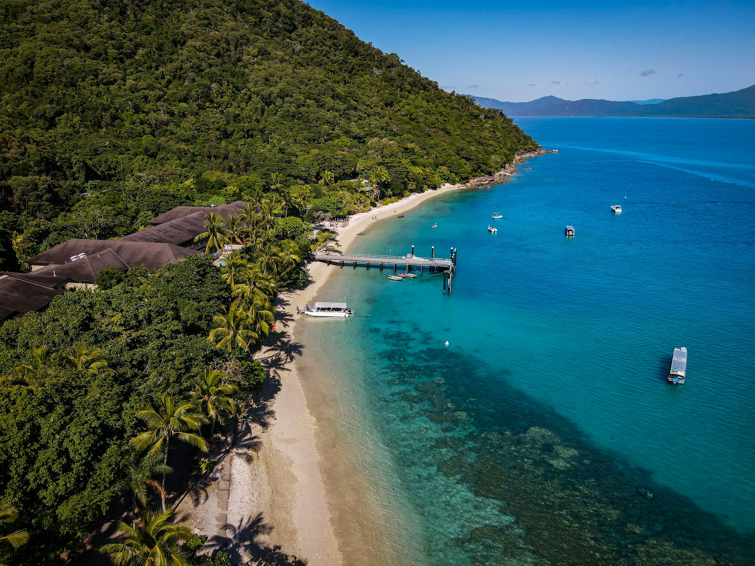 A reef-island jetty off Cairns, Far North Queensland — Cairns's home market