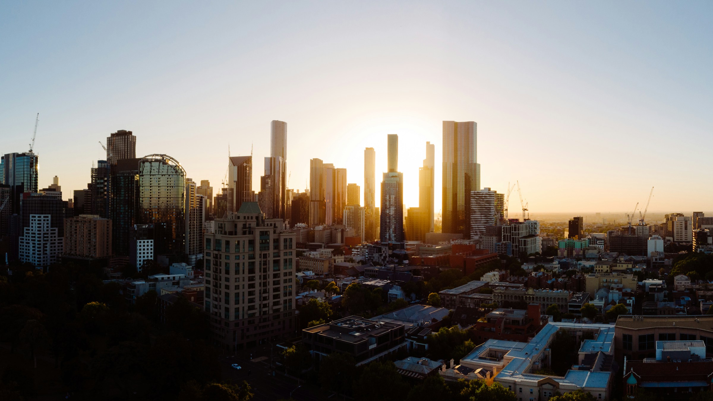 The Melbourne skyline at golden hour — the market Cranbourne businesses compete in