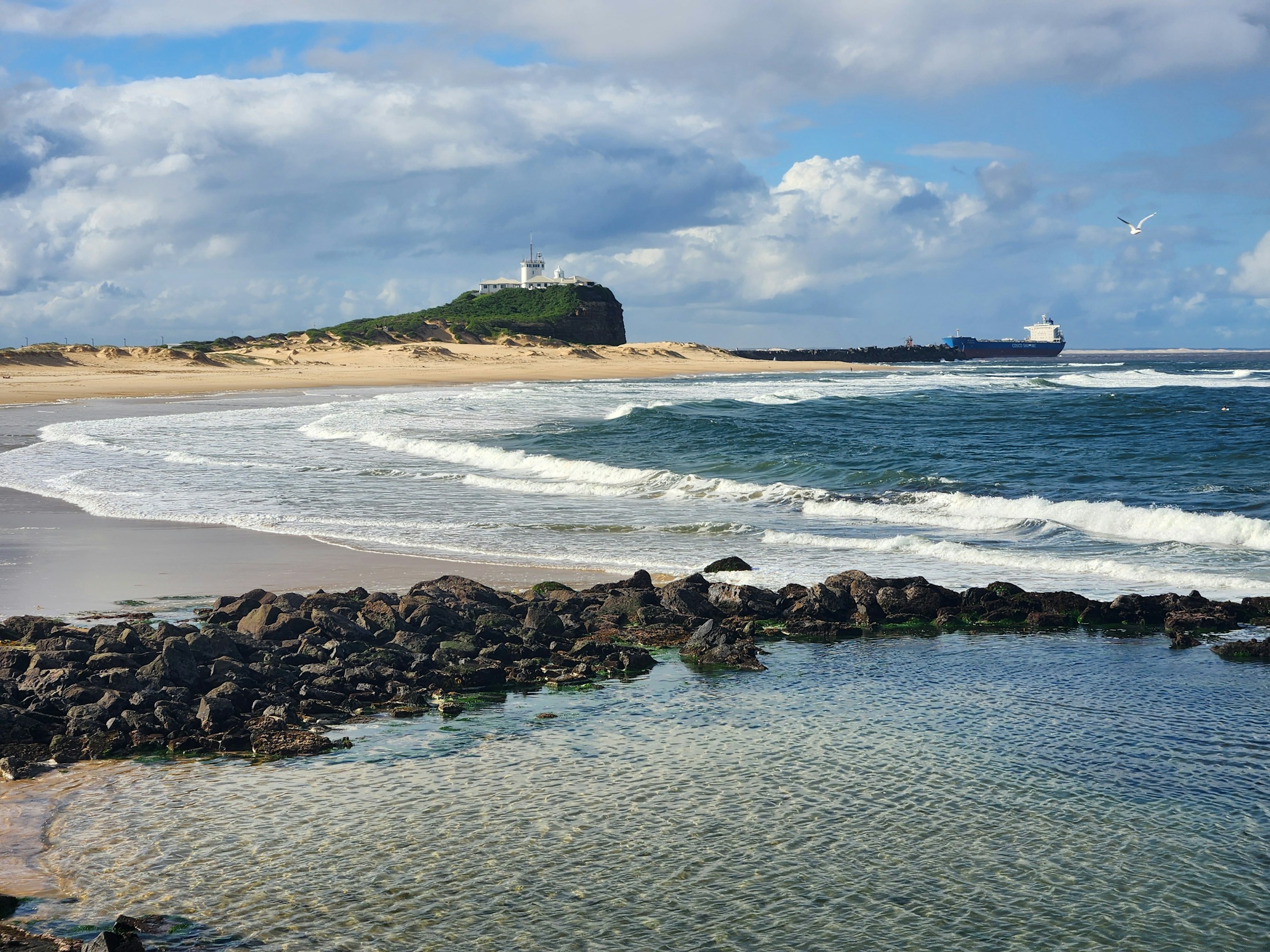 Nobbys Beach and lighthouse, Newcastle — Maitland's home market