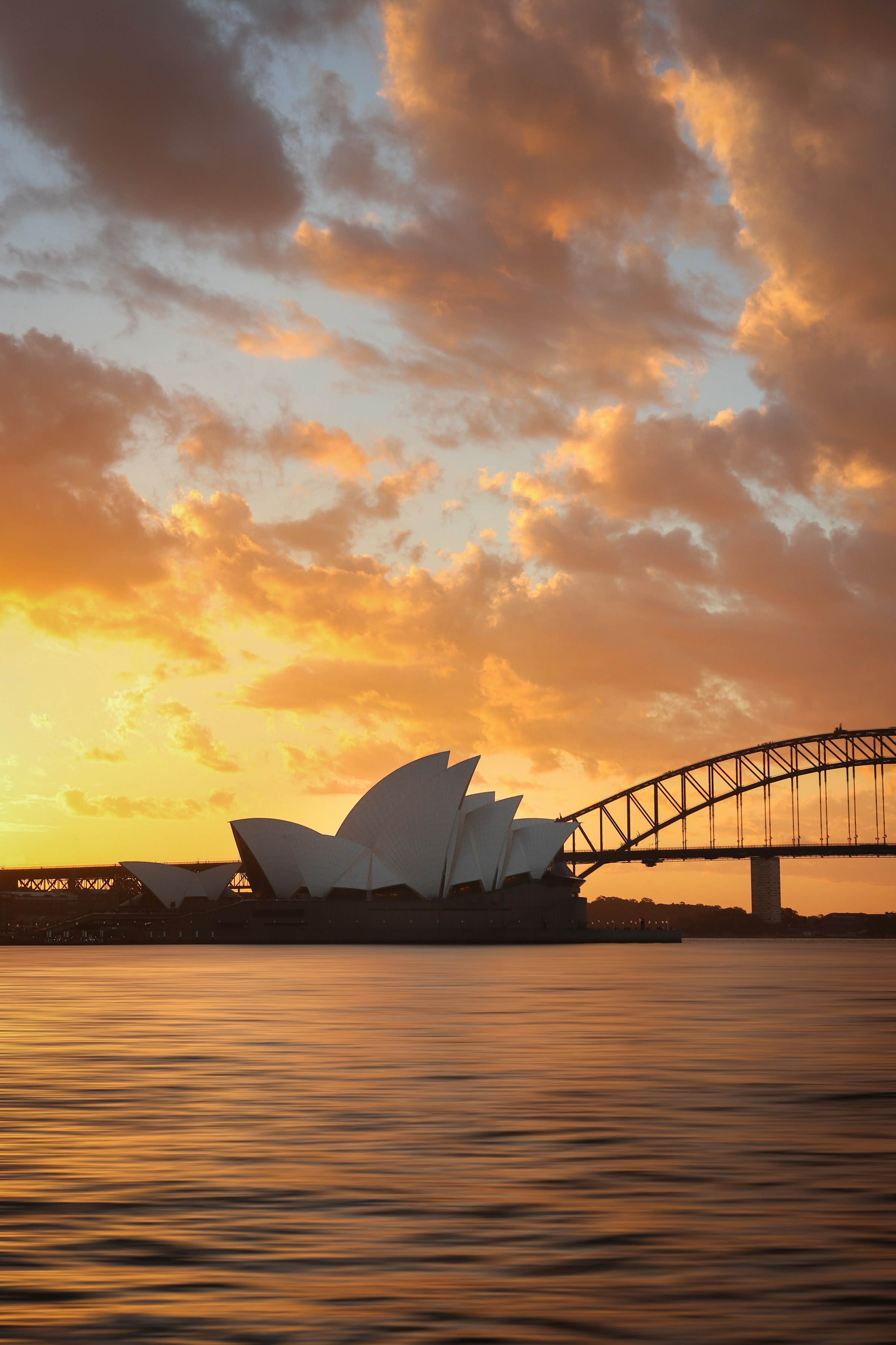 Sydney Opera House and the Harbour Bridge at sunset — the market Granville businesses compete in