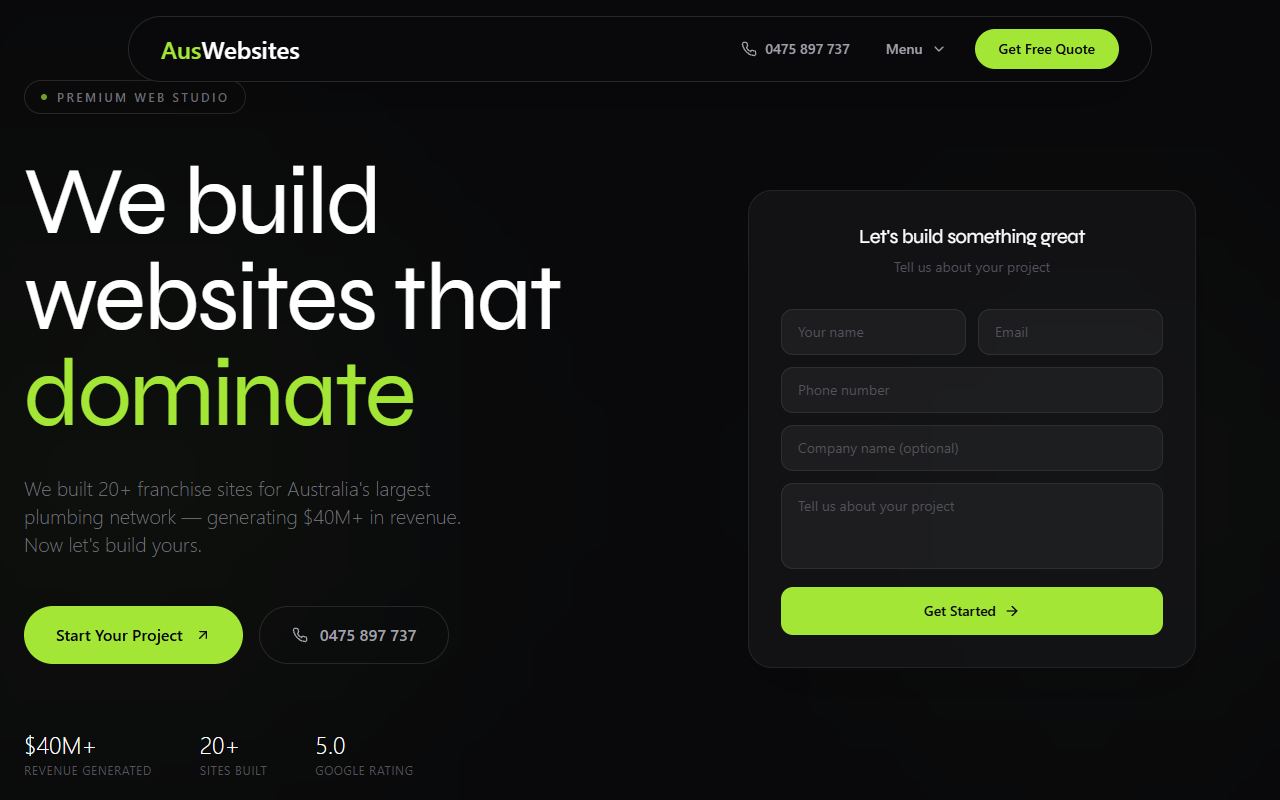 Aus Websites website