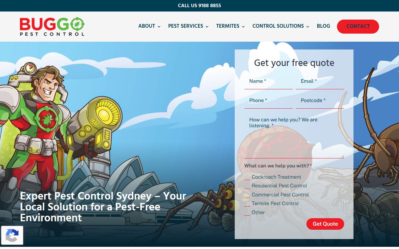 Buggo Pest Control website