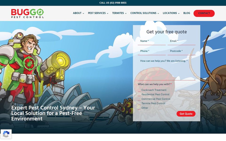 Buggo Pest Control website