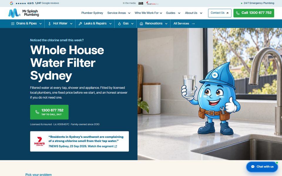 Mr Splash Plumbing website