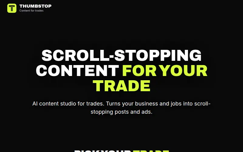 Thumbstop website